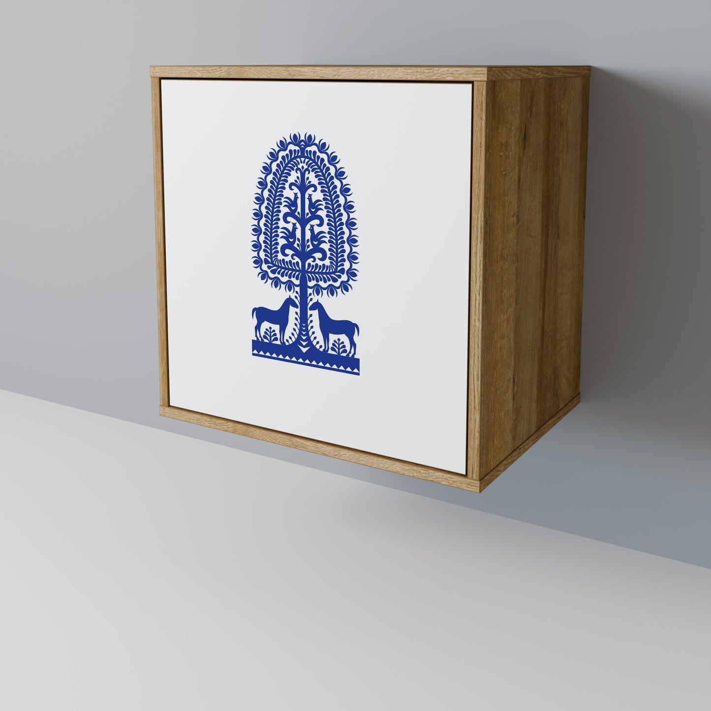 POLISH FOLK ART Skänk med en dörr