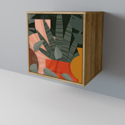 TROPICAL COMPOSITION Skänk med en dörr