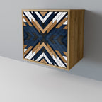 ARTFUL GEOMETRY 1-Door Sideboard in Oak Effect