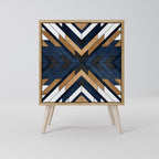 ARTFUL GEOMETRY 1-Door Sideboard in Oak Effect
