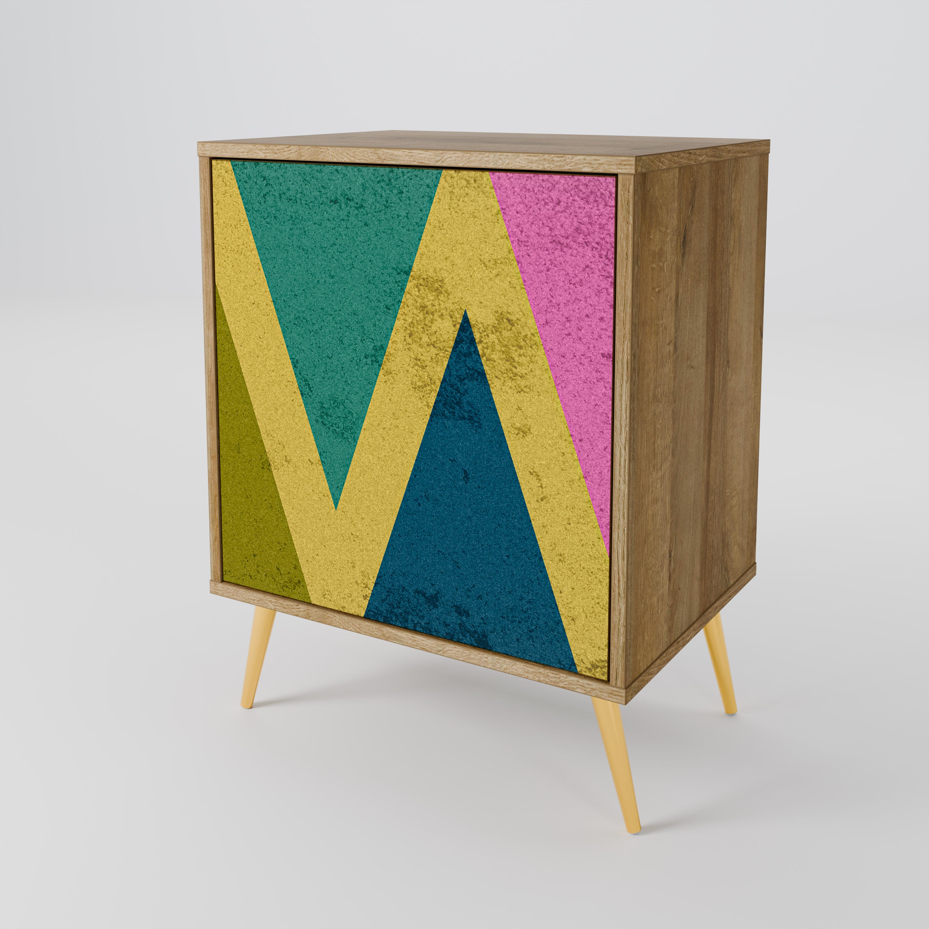 COLORFUL TRIANGLES 1-Door Sideboard