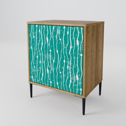TURQUOISE RAIN Skänk med en dörr