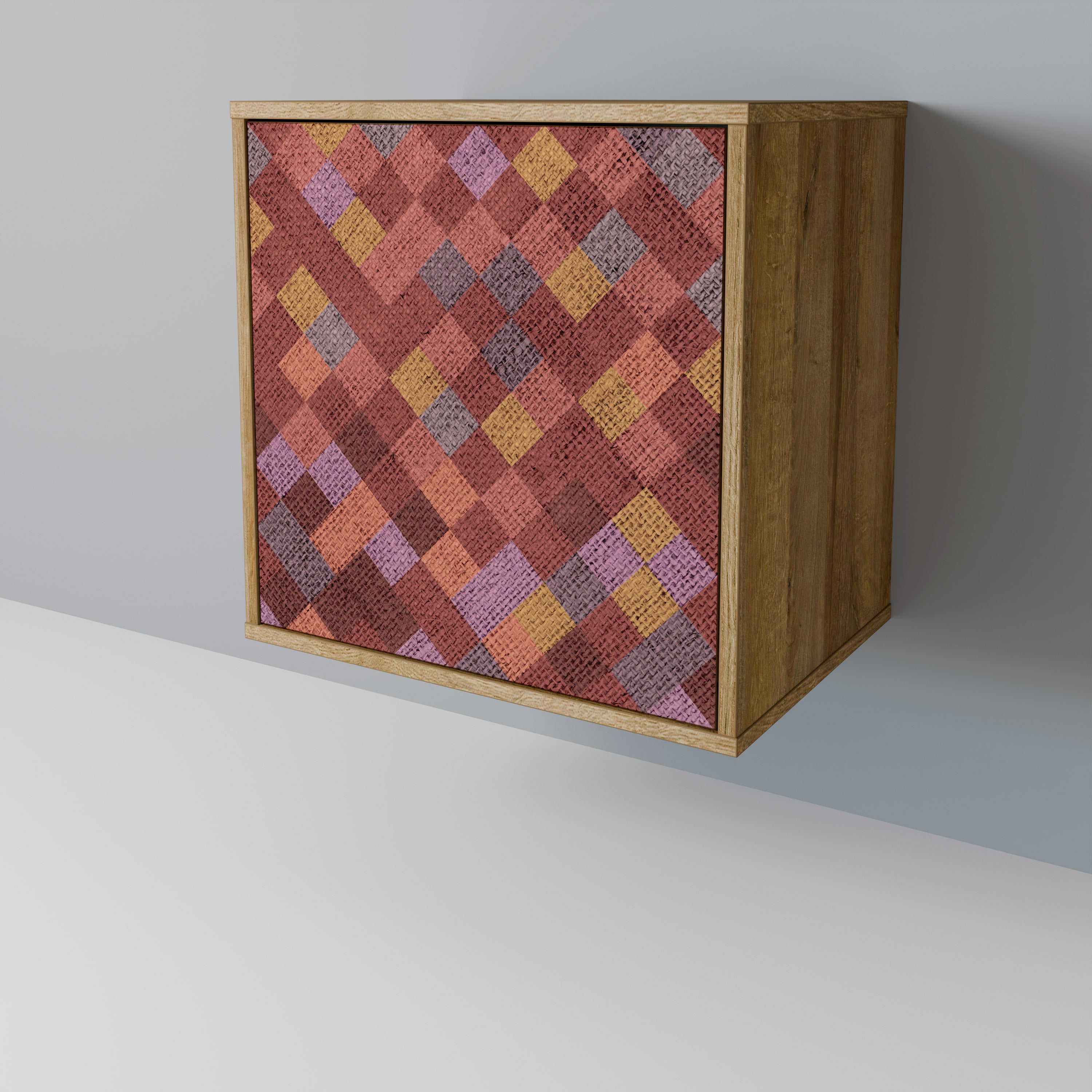 PAINTED SQUARES 1-Door Sideboard