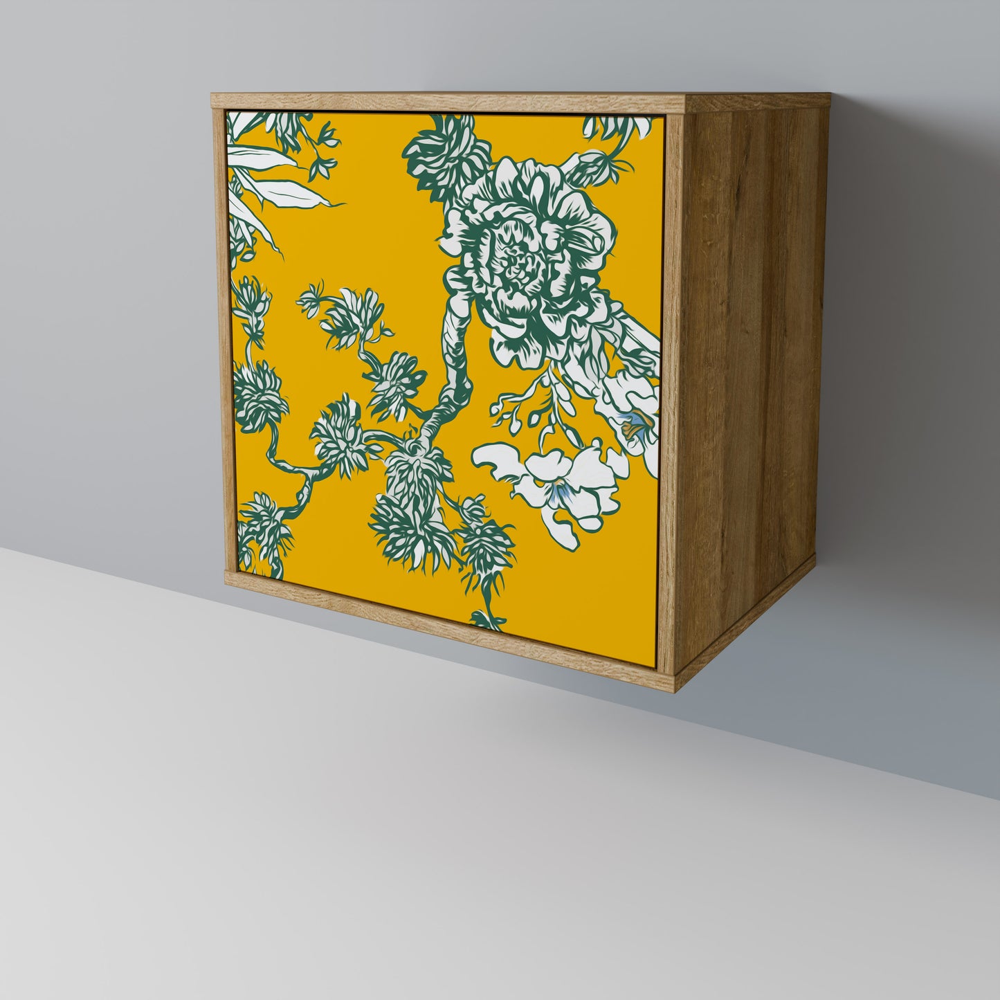 YELLOW CHINOISERIE Skänk med en dörr