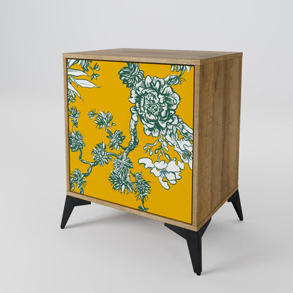 YELLOW CHINOISERIE Skänk med en dörr