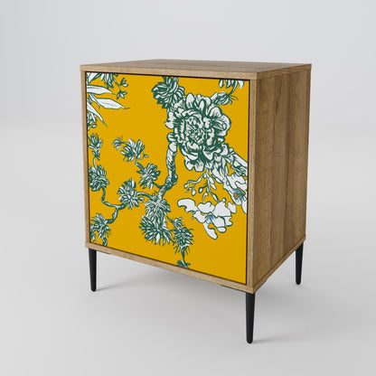 YELLOW CHINOISERIE Skänk med en dörr
