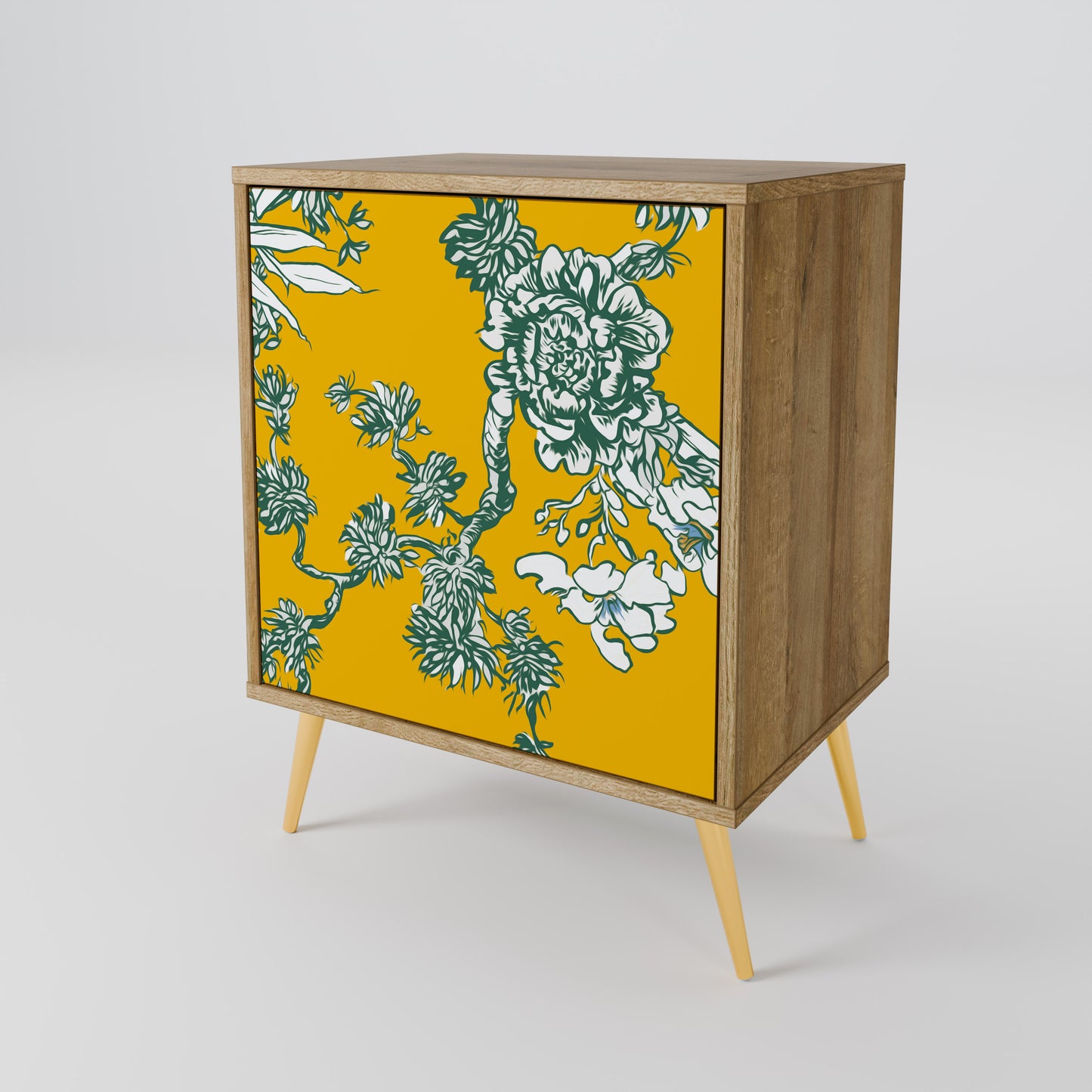 YELLOW CHINOISERIE Skänk med en dörr