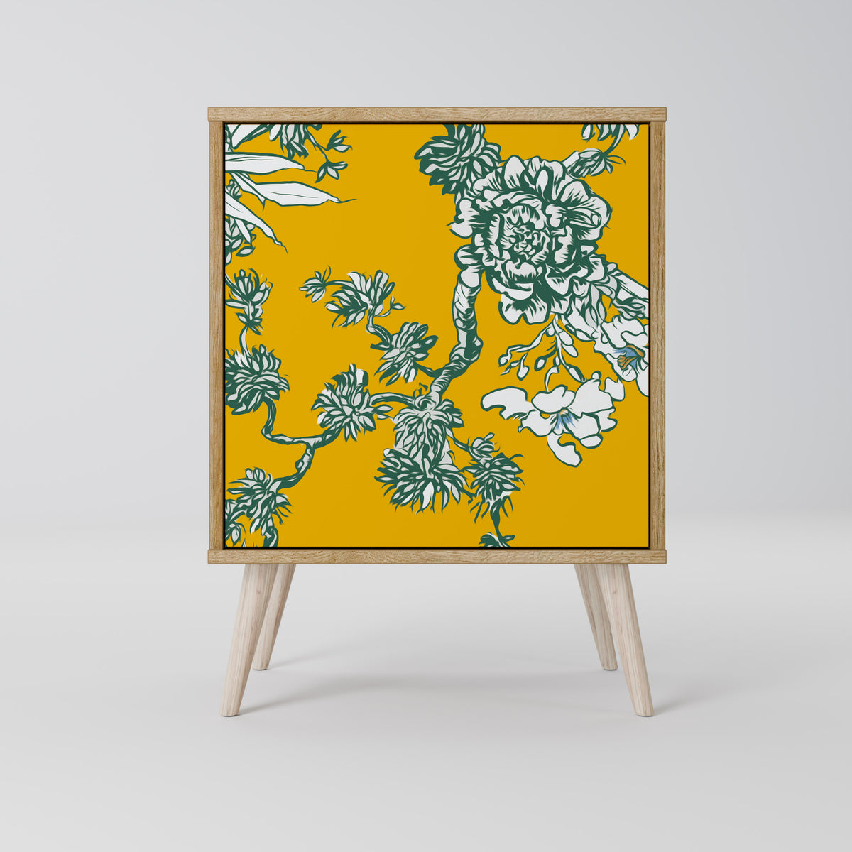 YELLOW CHINOISERIE Skänk med en dörr