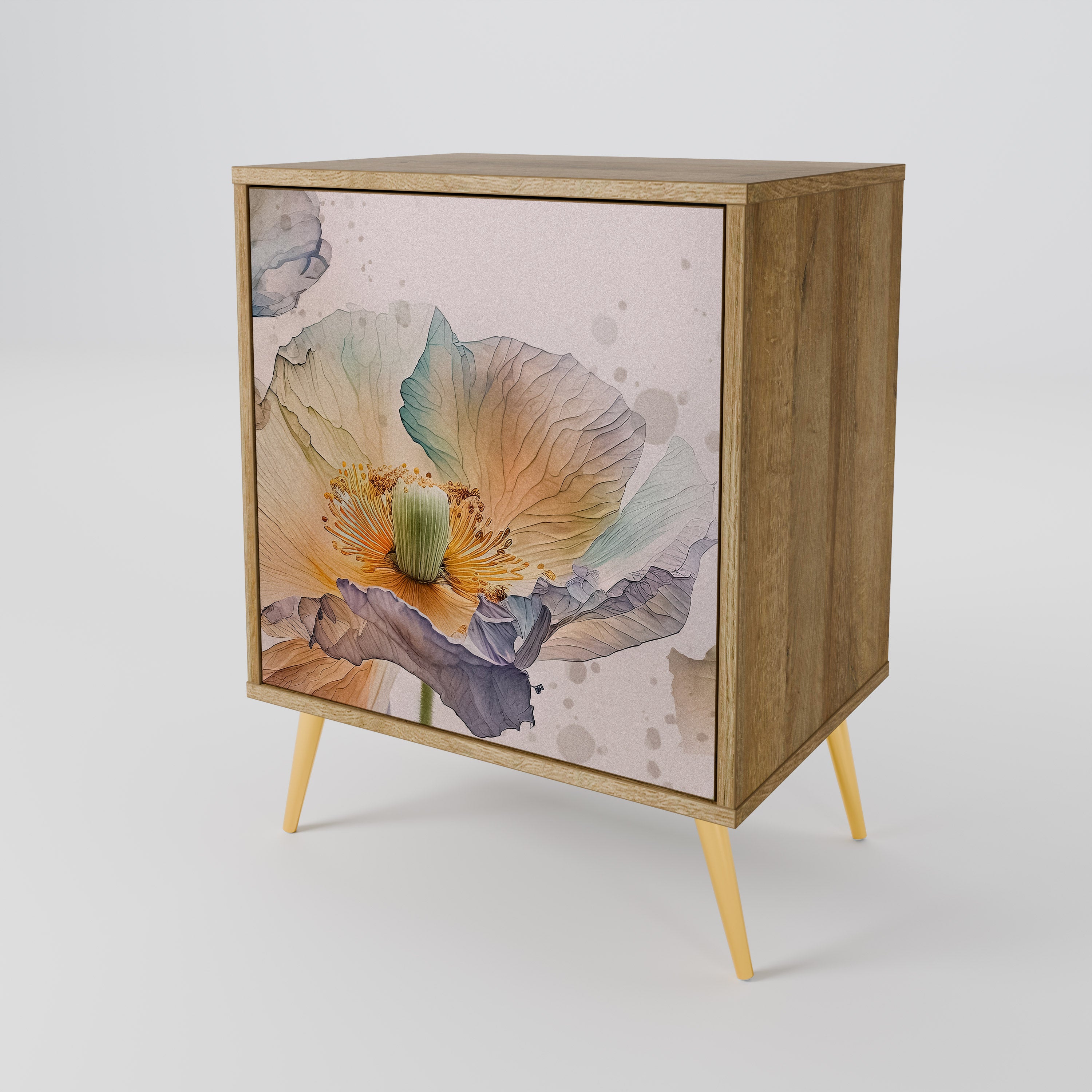 SOFTEN POPPY 1-Door Sideboard