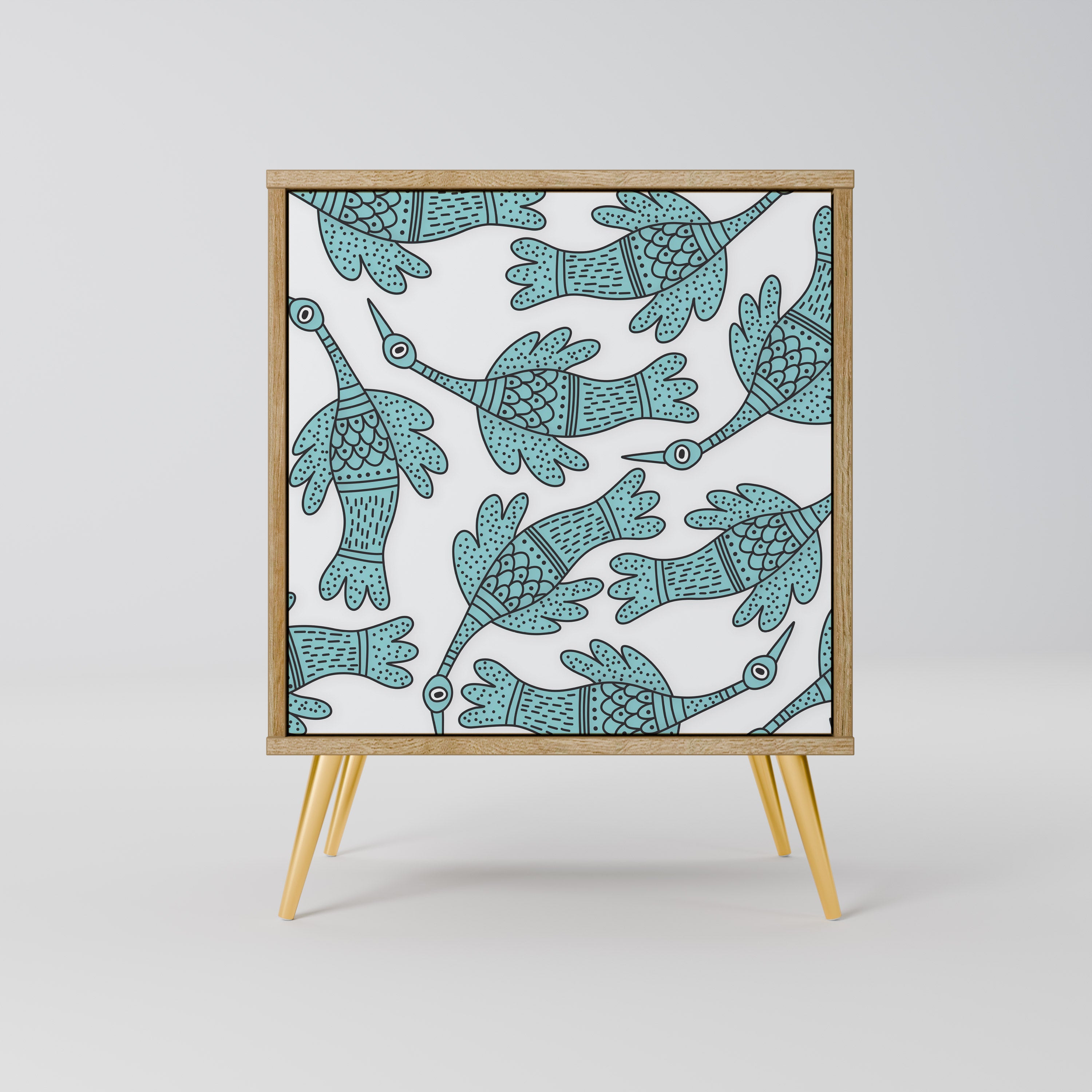 WATERSPOUT SONGIBIRD 1-Door Sideboard in Oak Effect