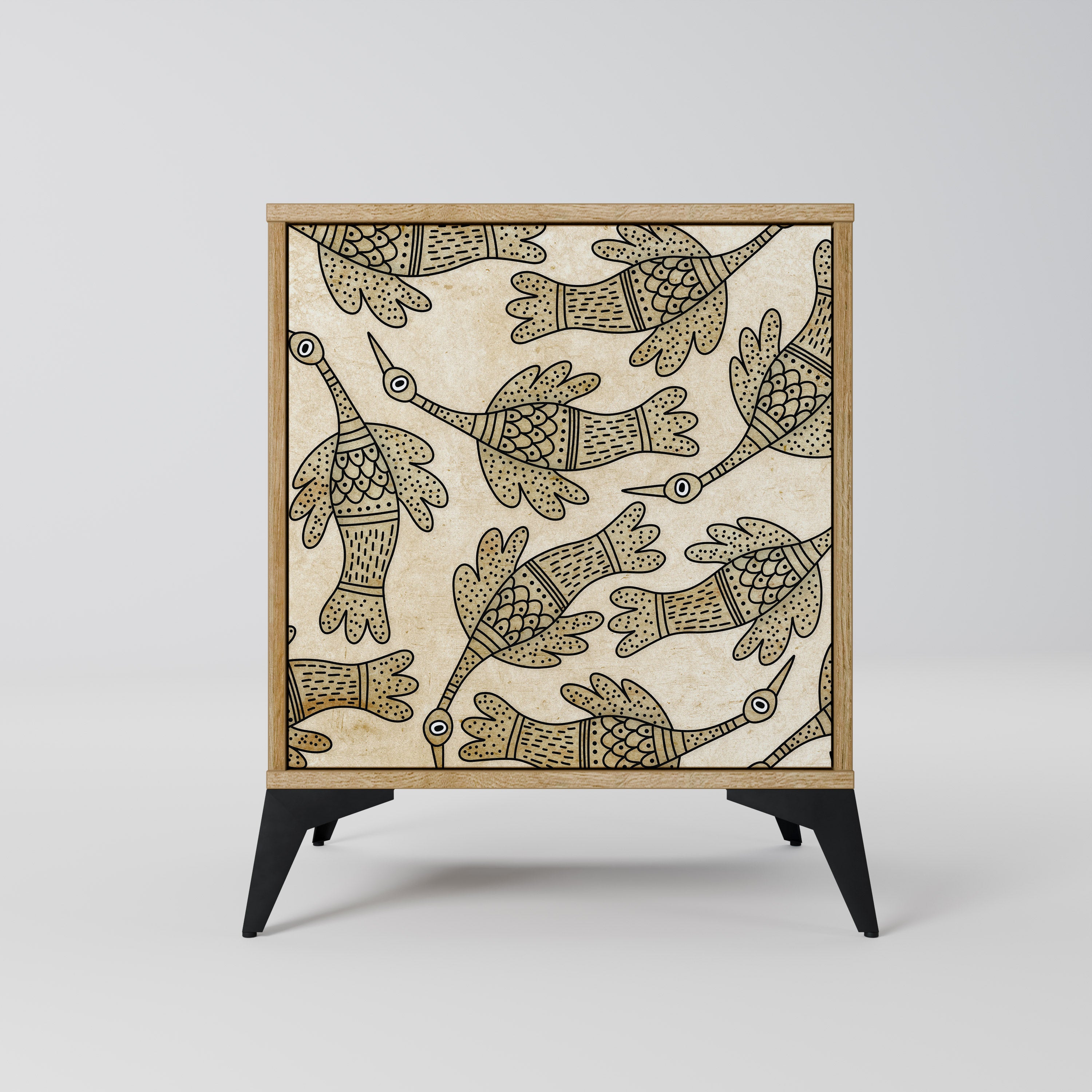 ALMONDINE SONGBIRD 1-Door Sideboard in Oak Effect