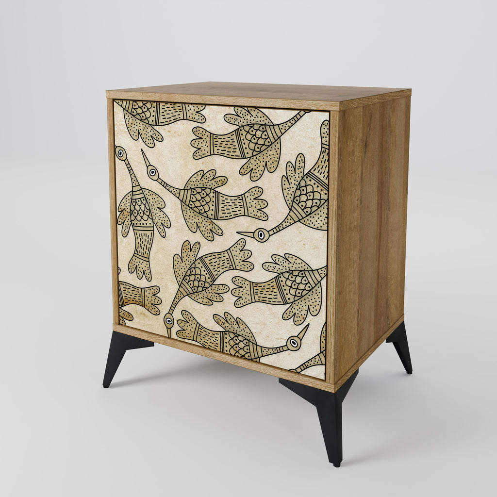 ALMONDINE SONGBIRD 1-Door Sideboard in Oak Effect