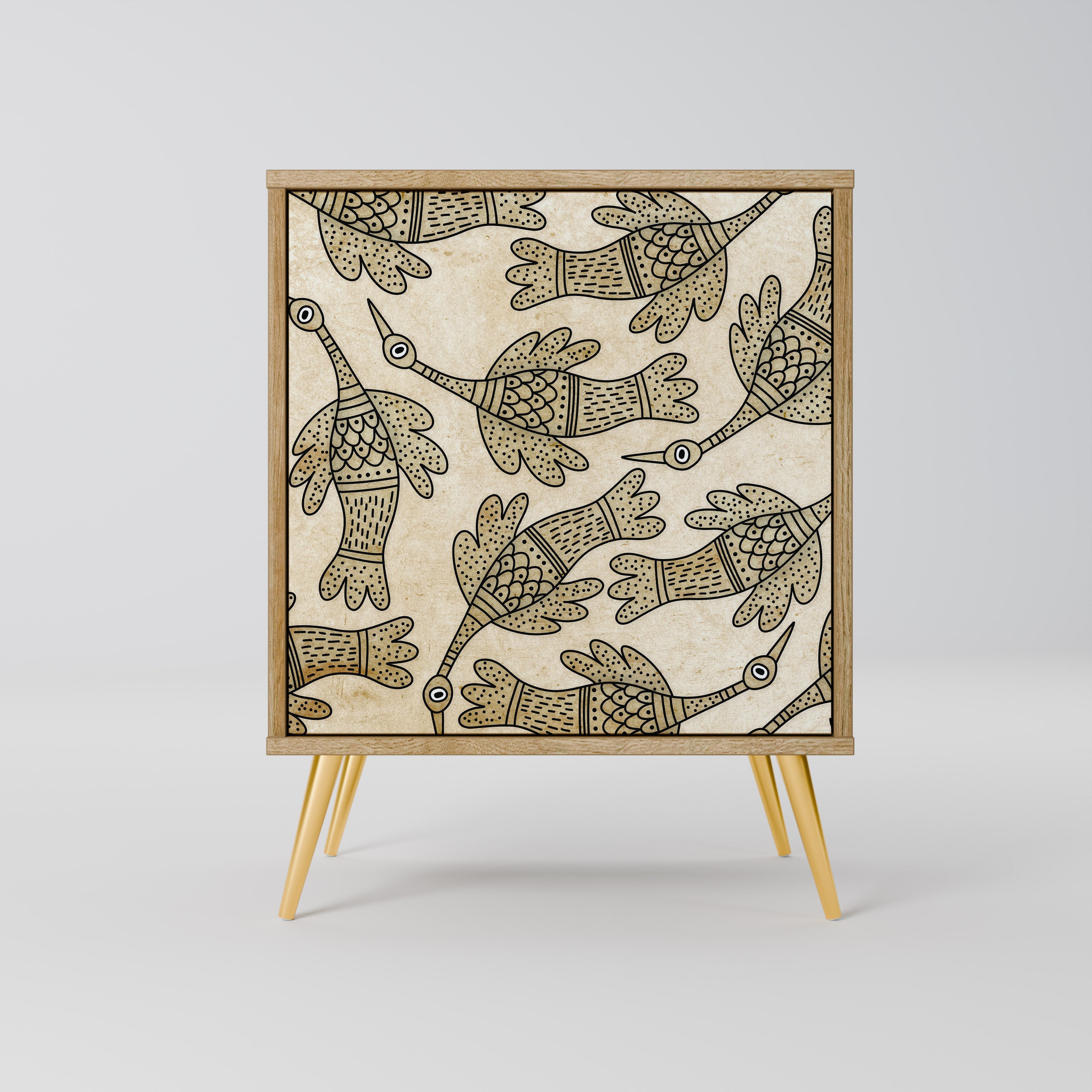 ALMONDINE SONGBIRD 1-Door Sideboard in Oak Effect