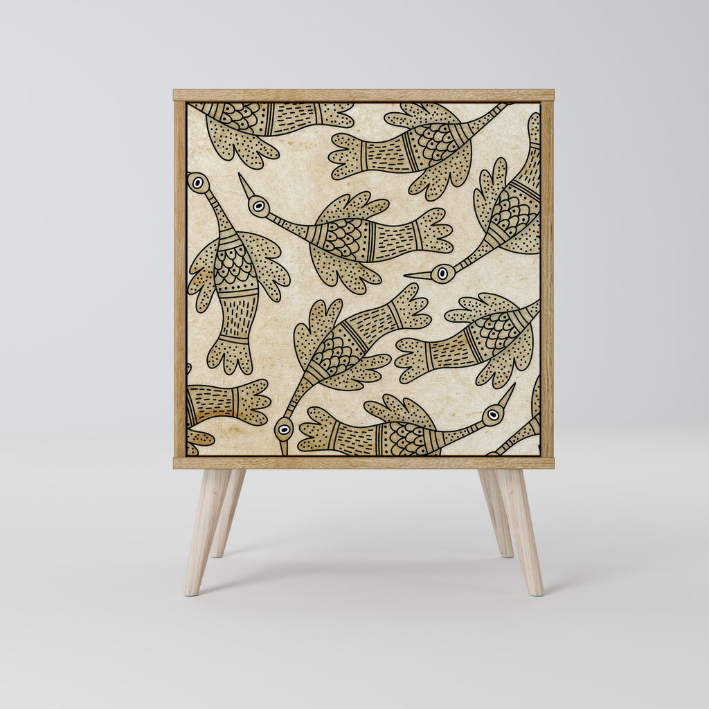 ALMONDINE SONGBIRD 1-Door Sideboard in Oak Effect