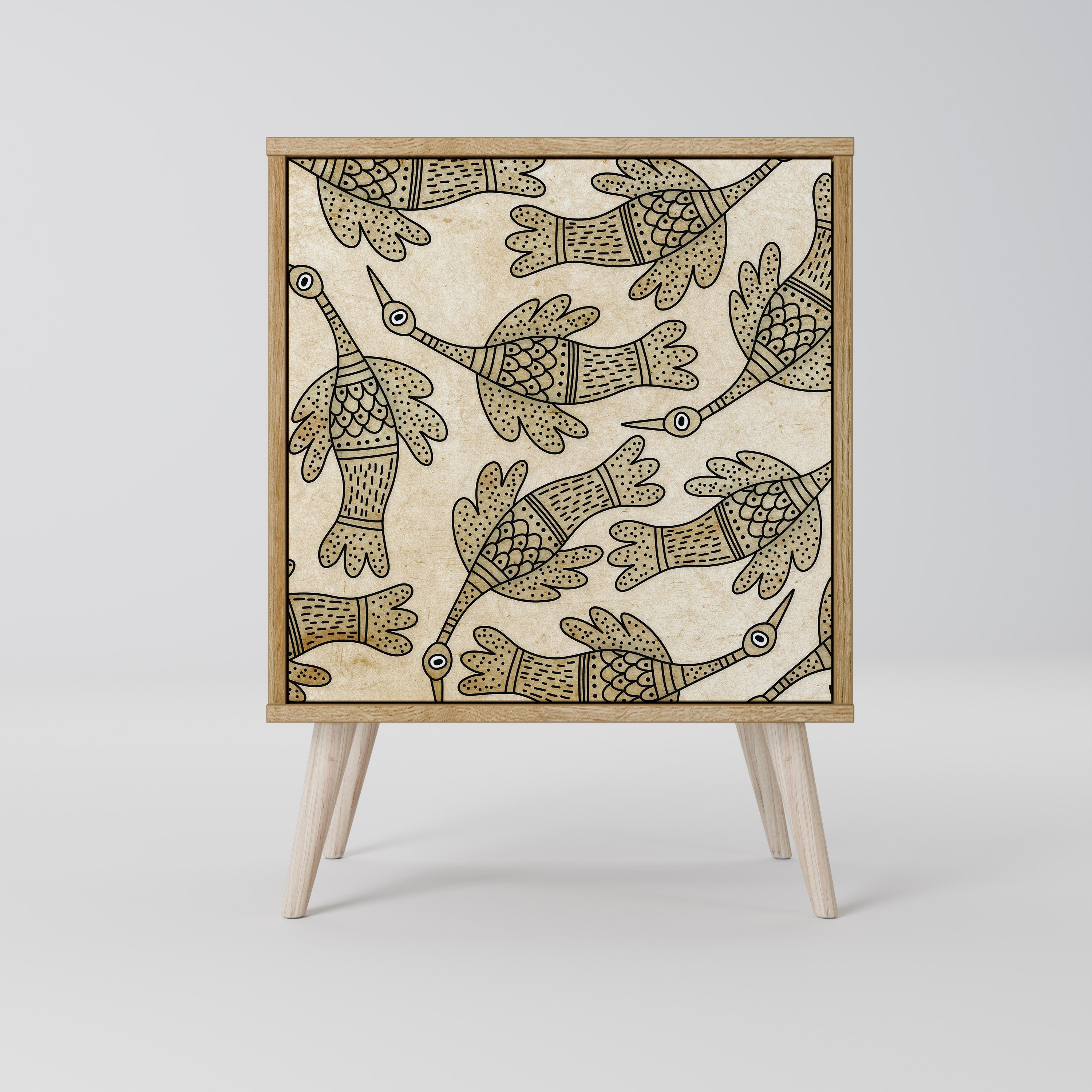 ALMONDINE SONGBIRD 1-Door Sideboard in Oak Effect