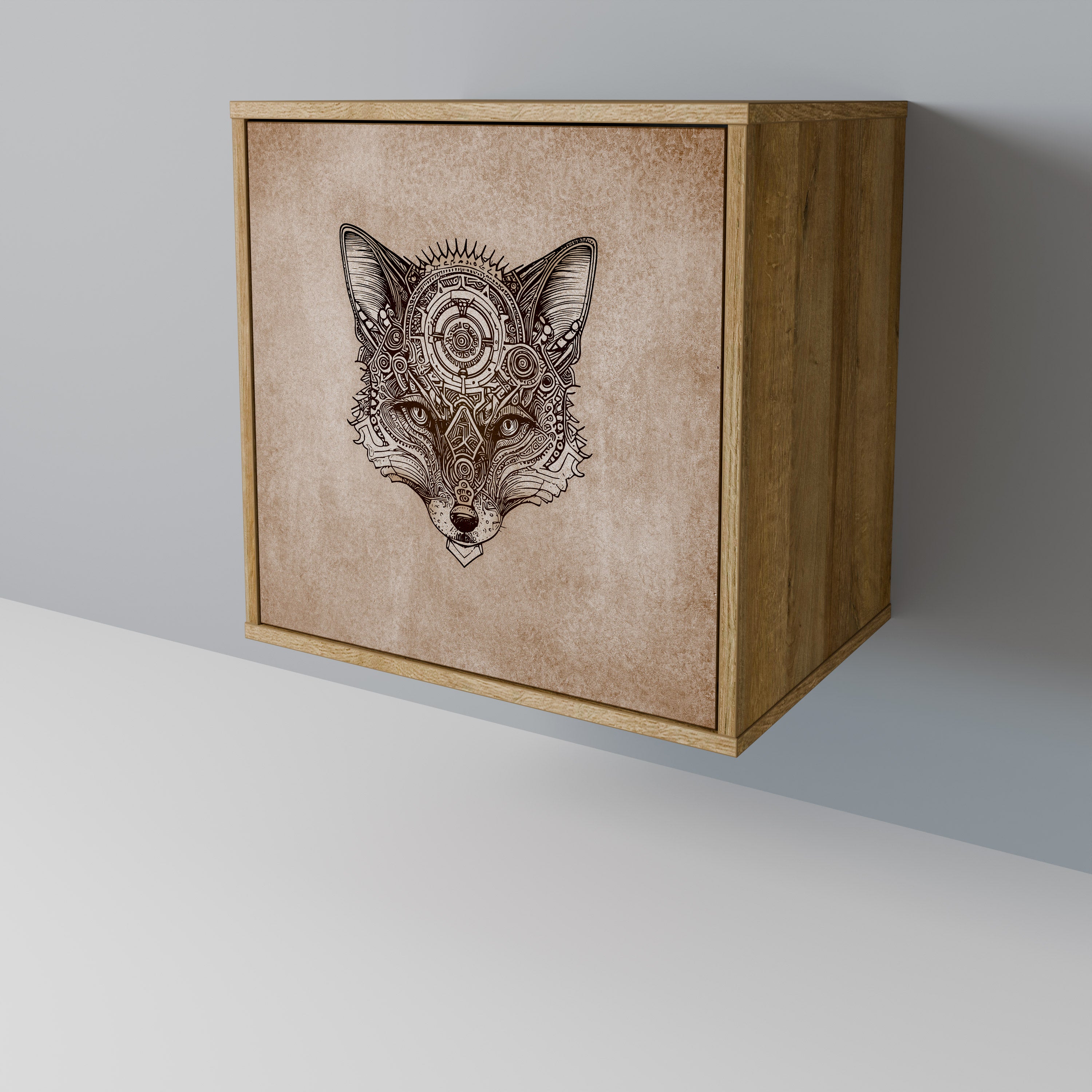 STEAMPUNK CLAN 1-Door Sideboard in Oak Effect