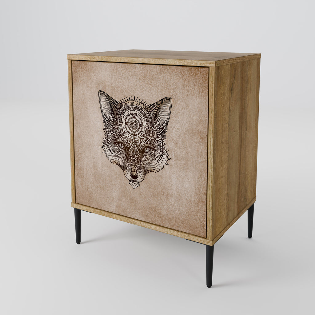 STEAMPUNK CLAN 1-Door Sideboard in Oak Effect