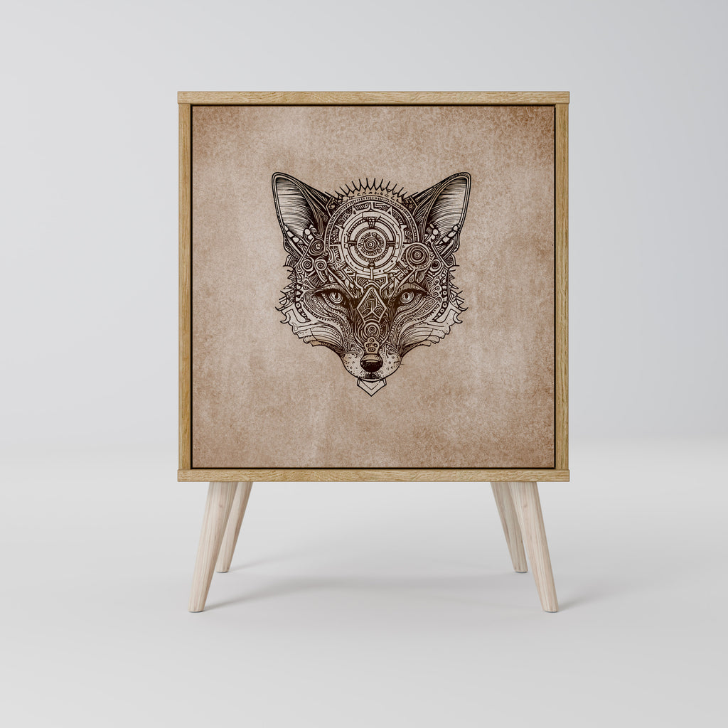 STEAMPUNK CLAN 1-Door Sideboard in Oak Effect