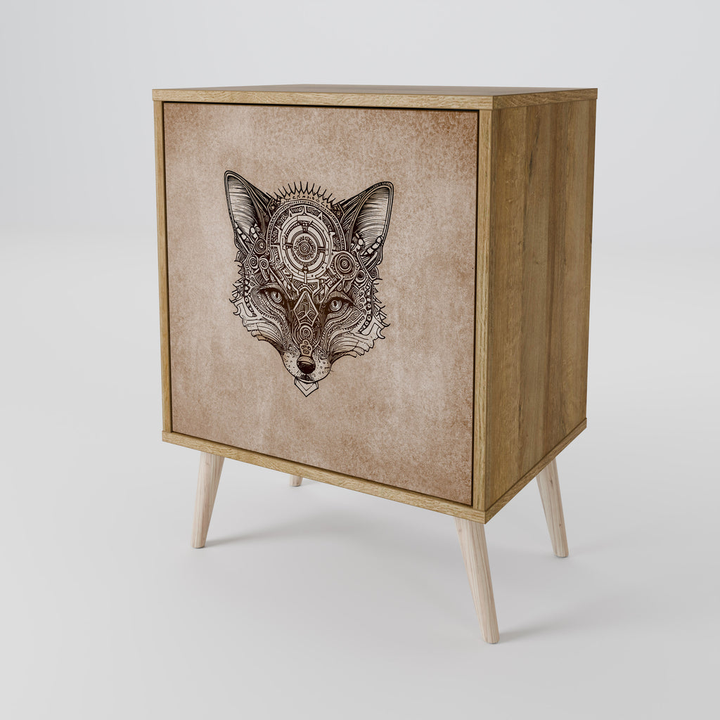 STEAMPUNK CLAN 1-Door Sideboard in Oak Effect