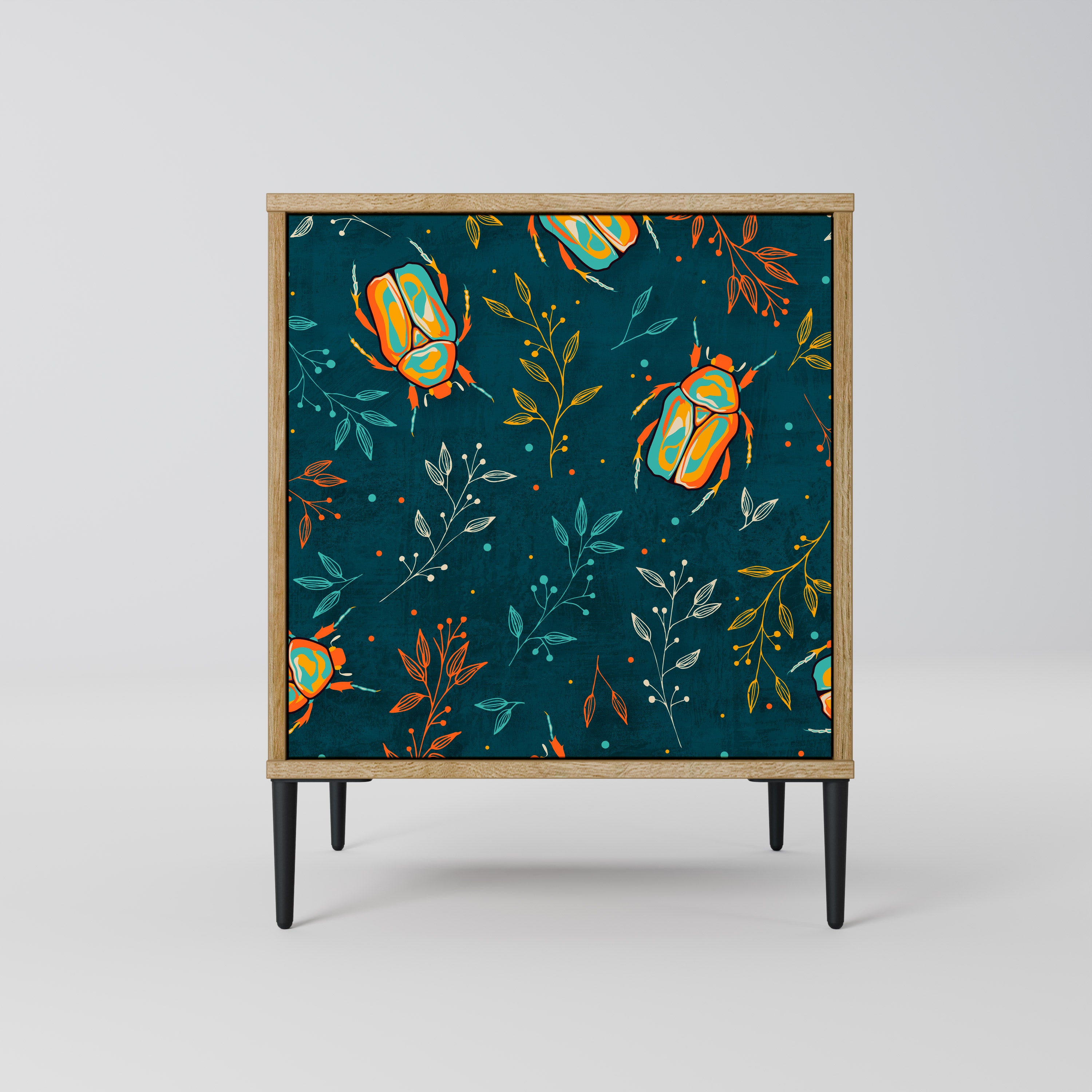AUTUMN INSECTS 1-Door Sideboard in Oak Effect