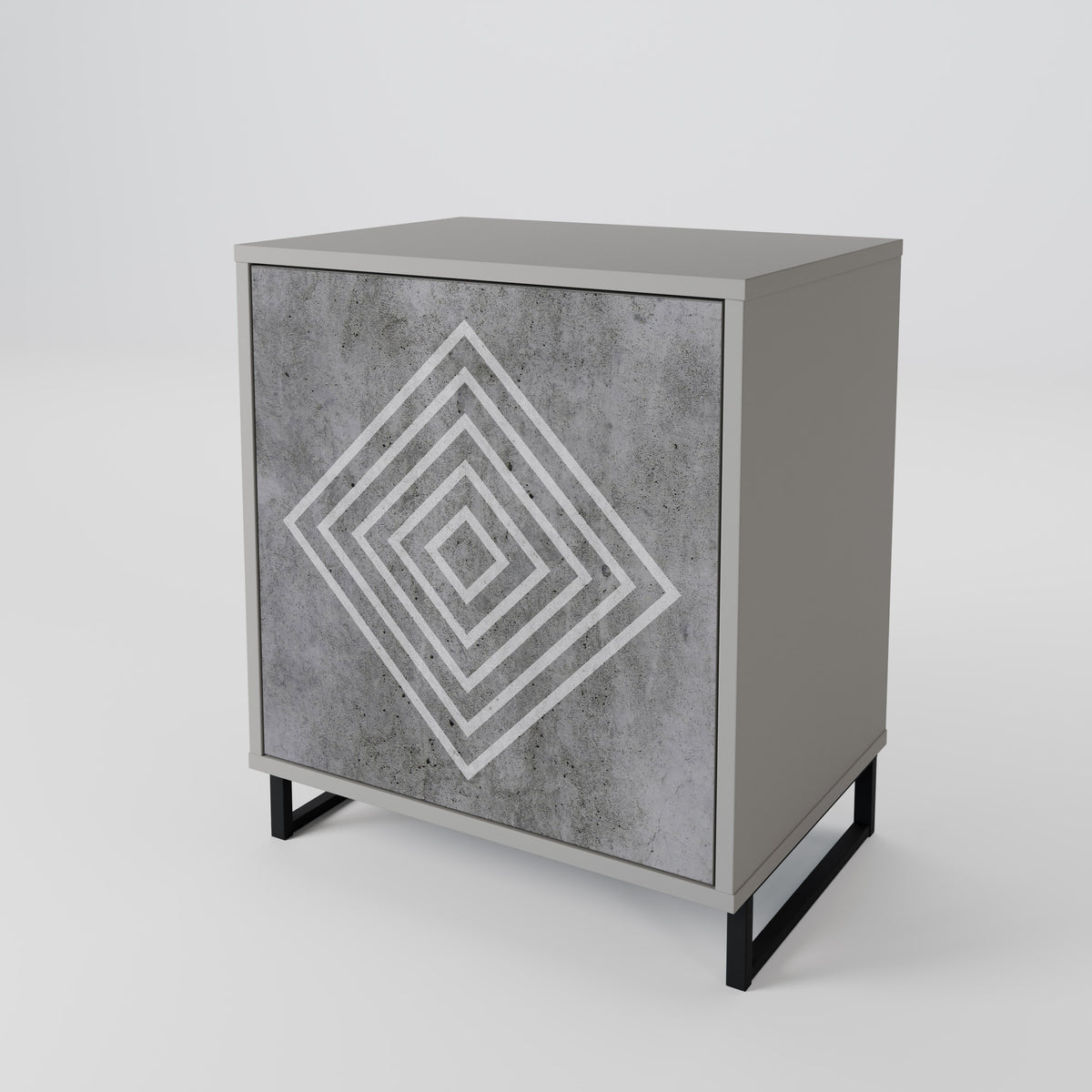 POLYGONAL ARTISTRY Skänk med en dörr