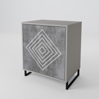 POLYGONAL ARTISTRY Skänk med en dörr