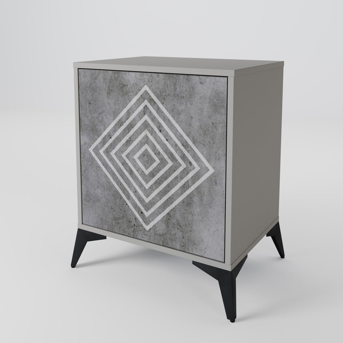 POLYGONAL ARTISTRY Skänk med en dörr