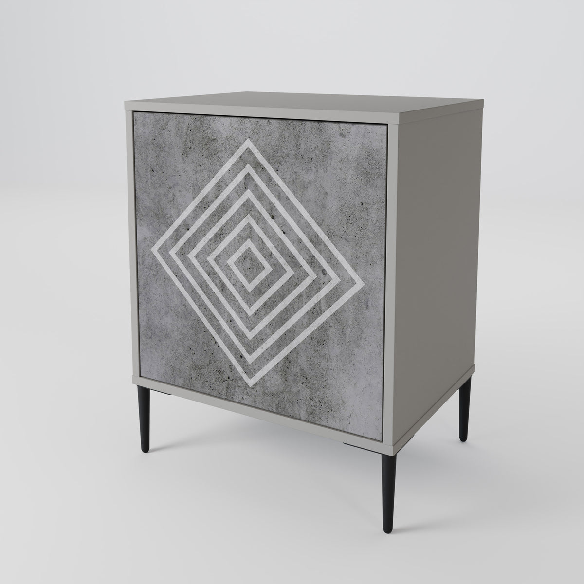 POLYGONAL ARTISTRY Skänk med en dörr
