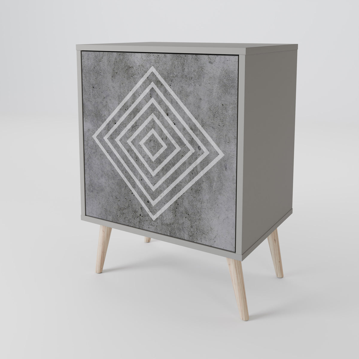 POLYGONAL ARTISTRY Skänk med en dörr