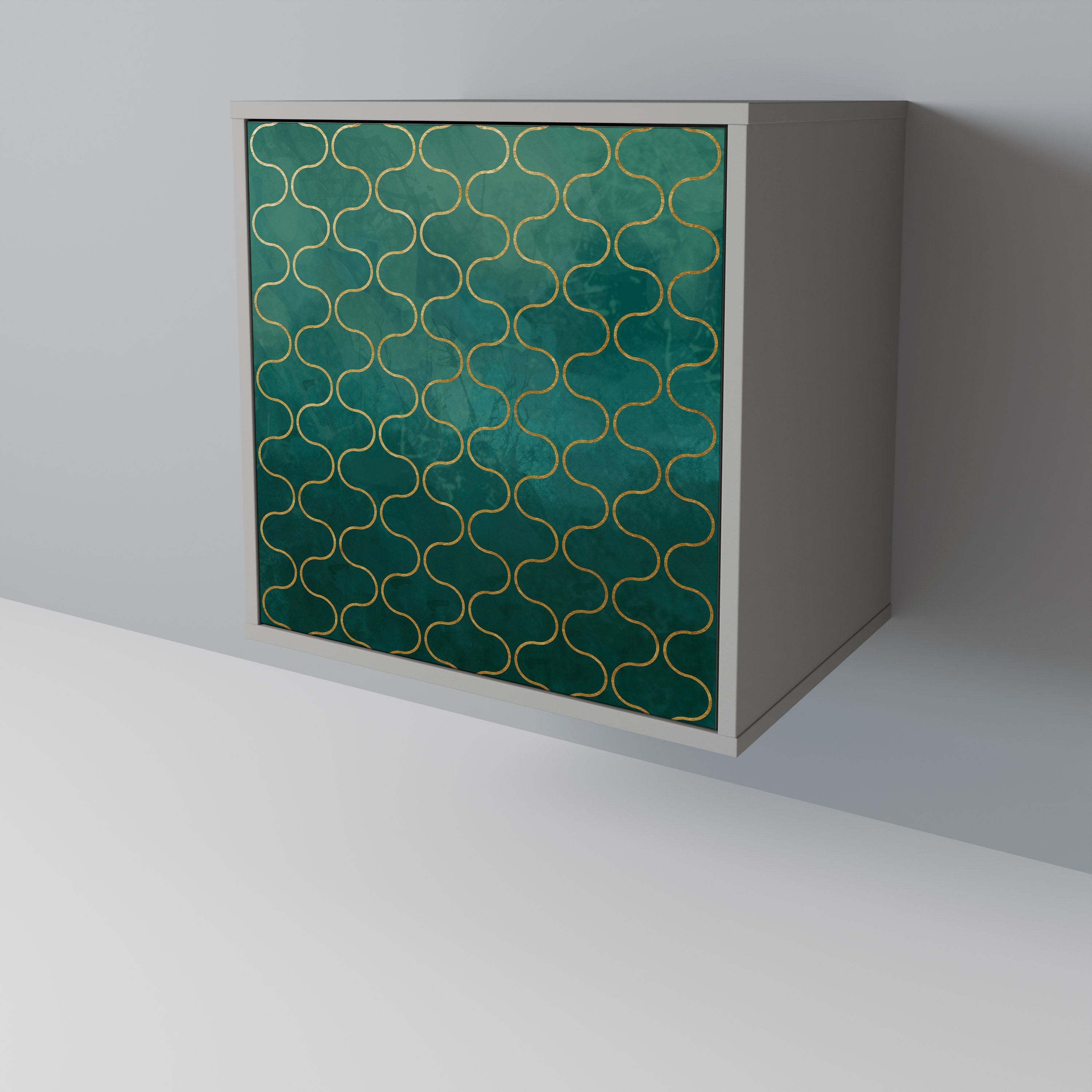 TESSELATED GREENERY Skänk med en dörr