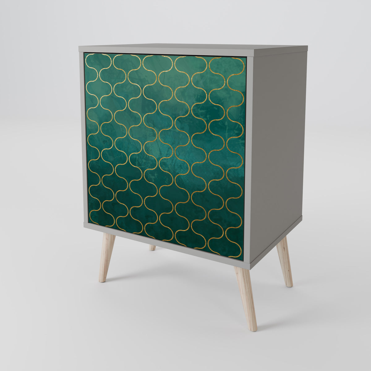TESSELATED GREENERY Skänk med en dörr