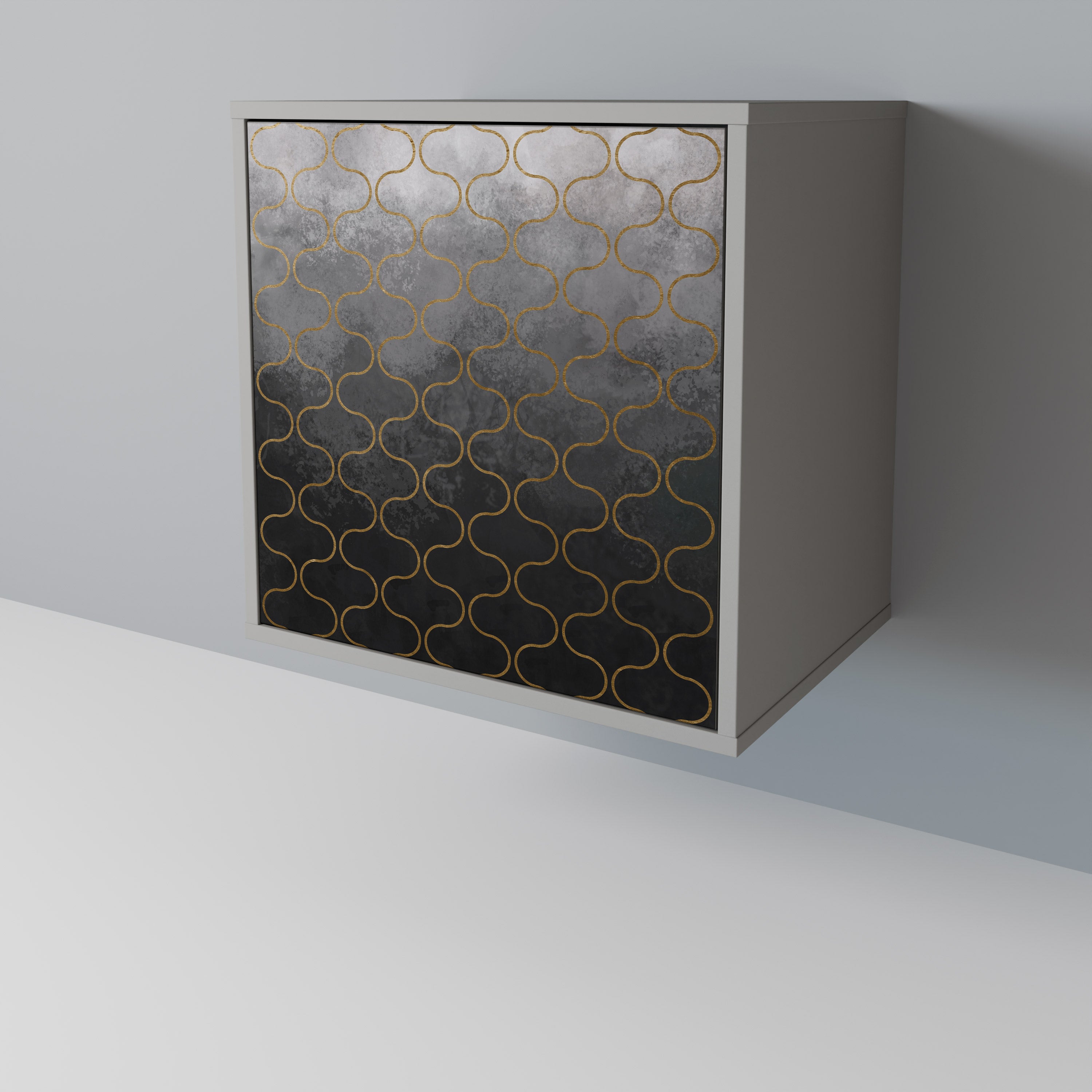 TESSELATED GRAYISH Skänk med en dörr