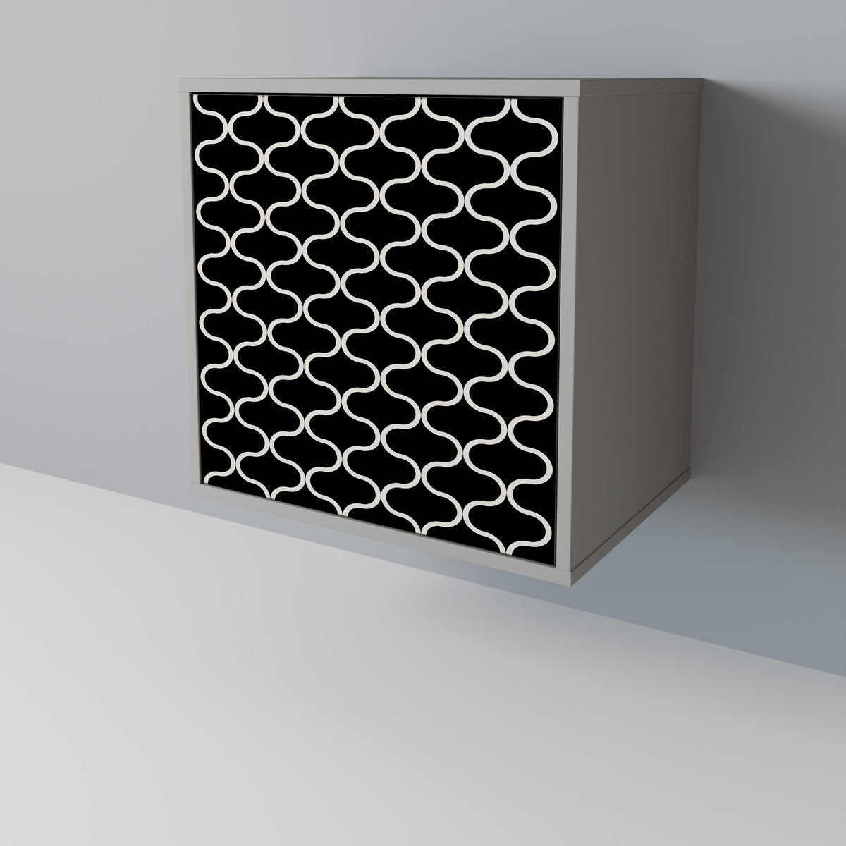 TESSELATED BLACKNESS Skänk med en dörr