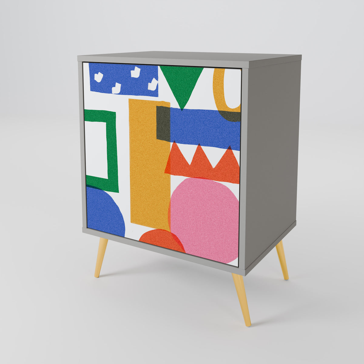 GEOMETRIC GLIMMER Skänk med en dörr