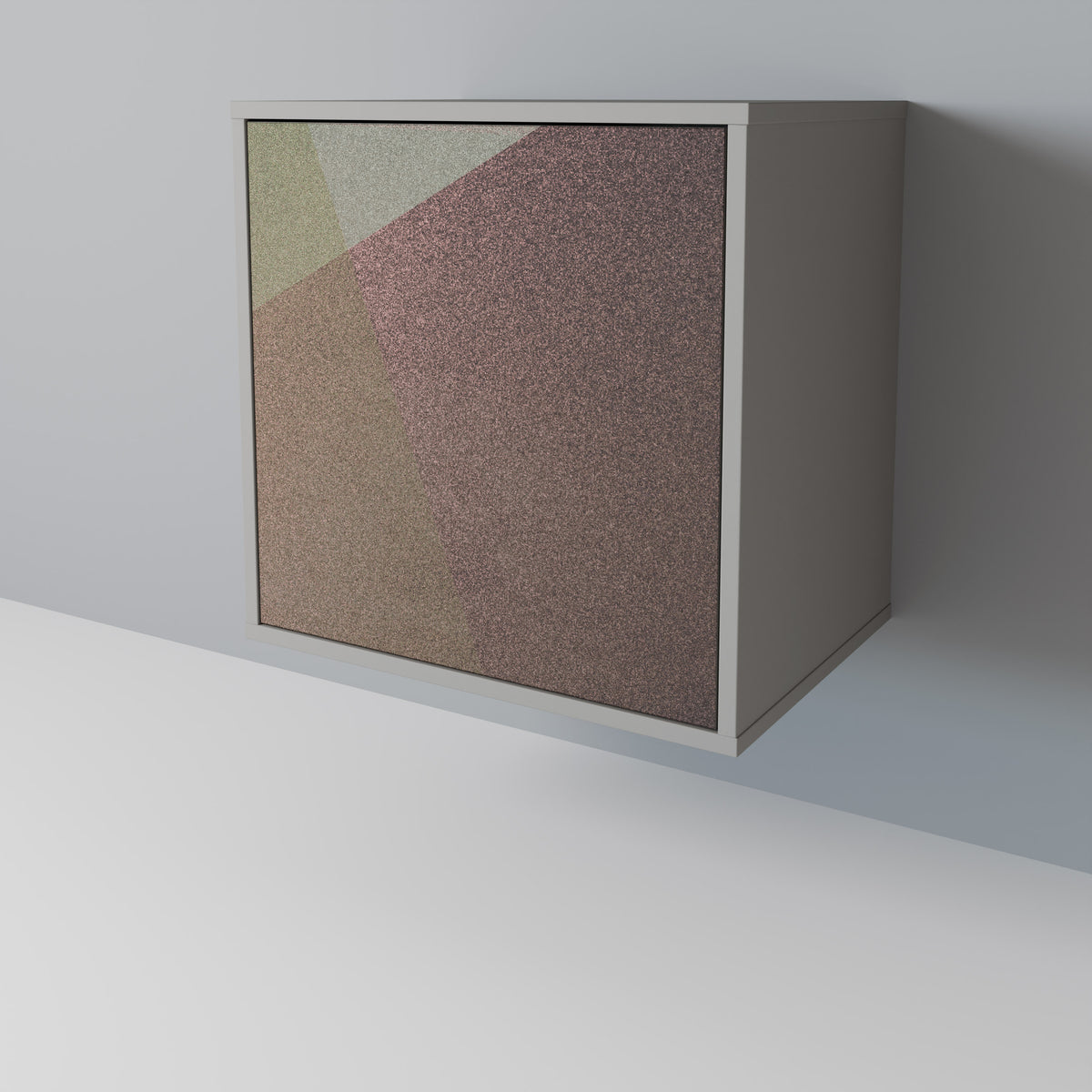 BEIGE GEOMETRY Skänk med en dörr