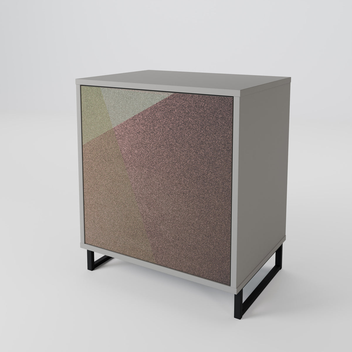BEIGE GEOMETRY Skänk med en dörr