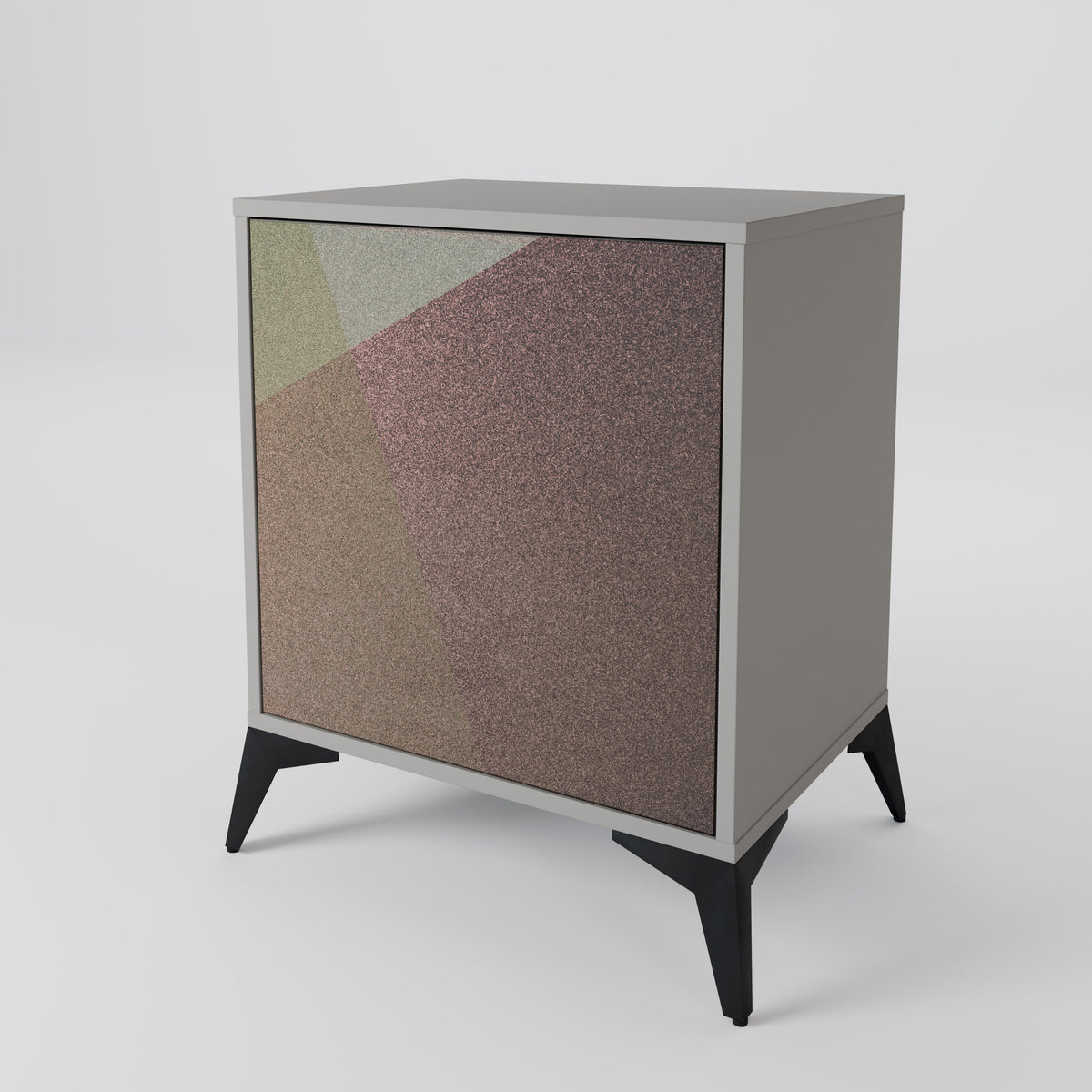BEIGE GEOMETRY Skänk med en dörr