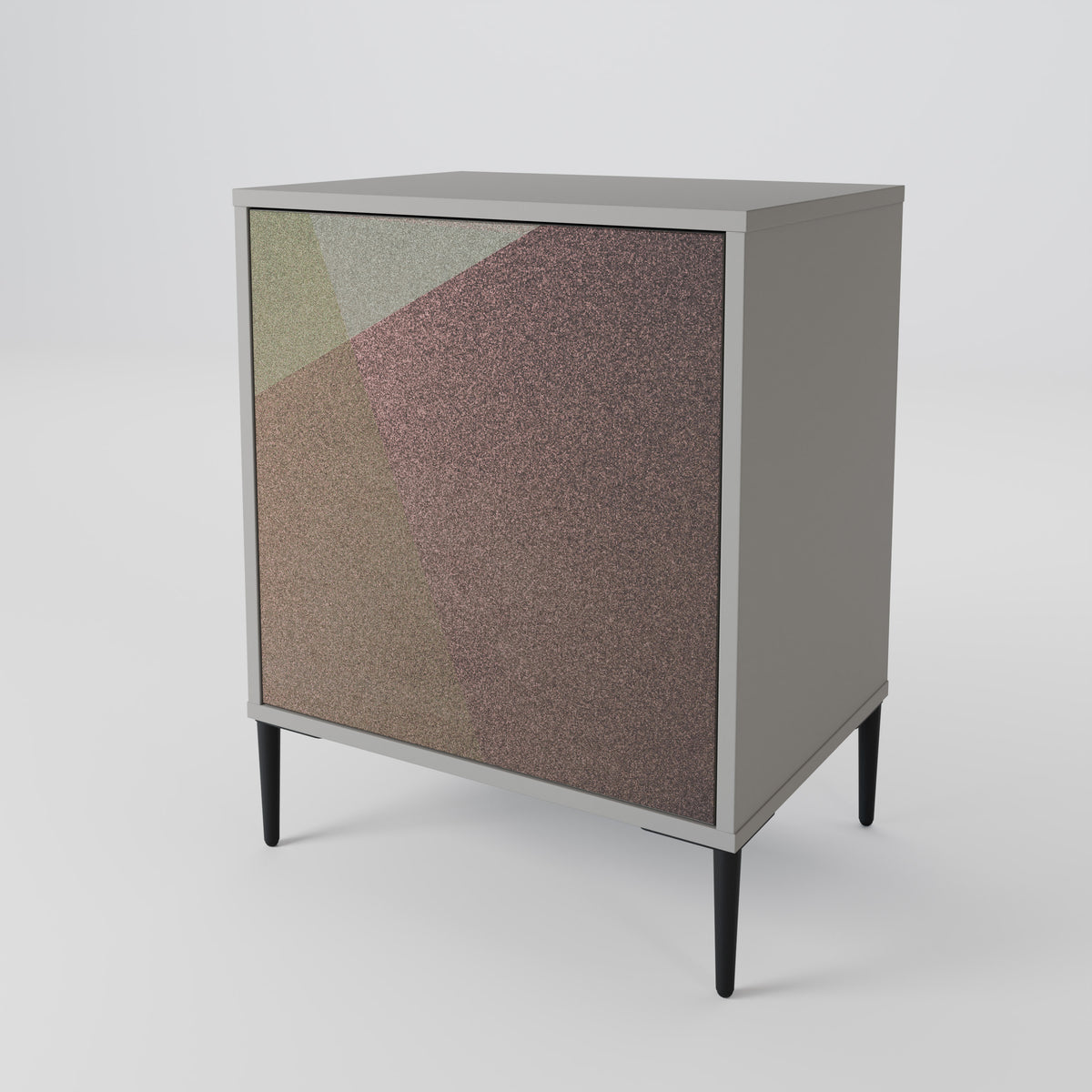 BEIGE GEOMETRY Skänk med en dörr