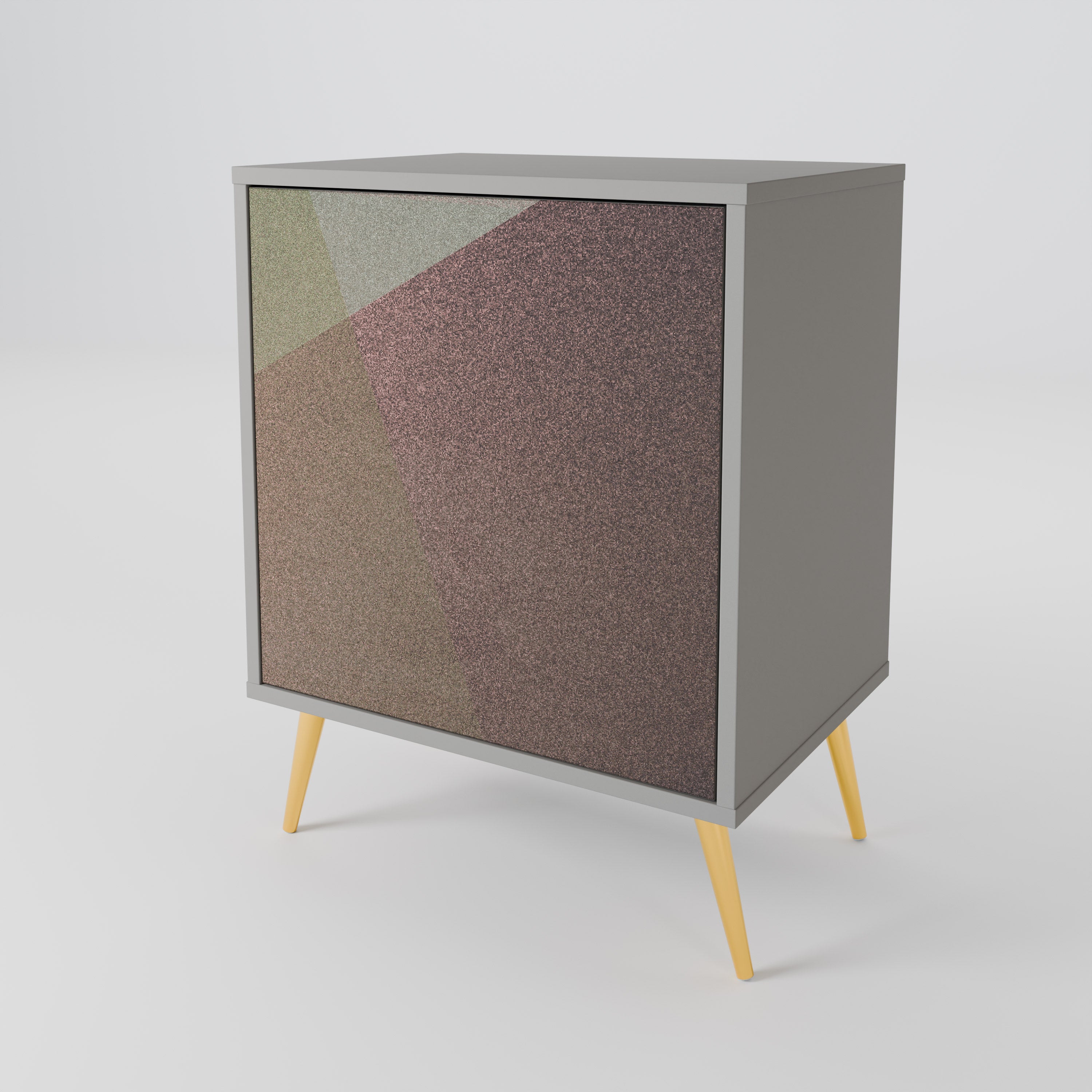 BEIGE GEOMETRY 1-Door Sideboard