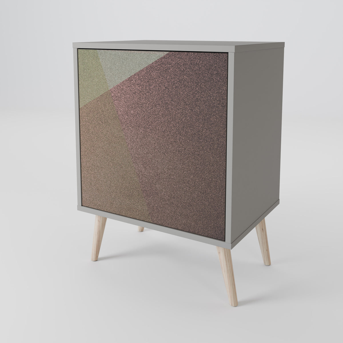 BEIGE GEOMETRY Skänk med en dörr