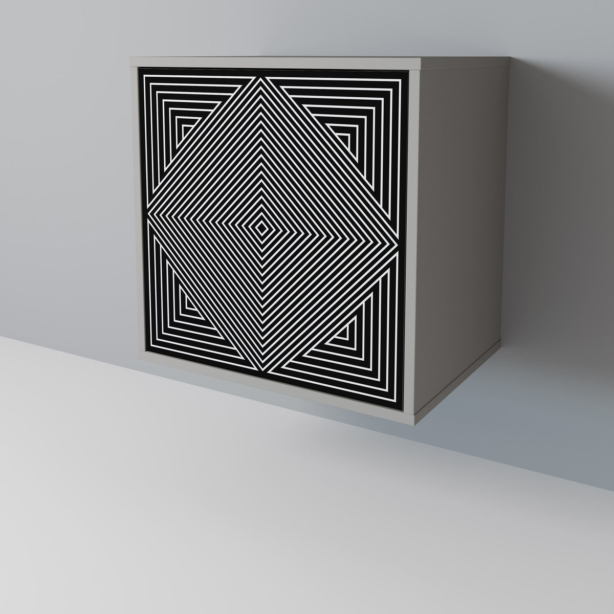 POLYGON ILLUSION Skänk med en dörr