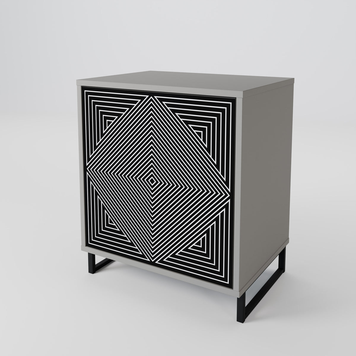 POLYGON ILLUSION Skänk med en dörr