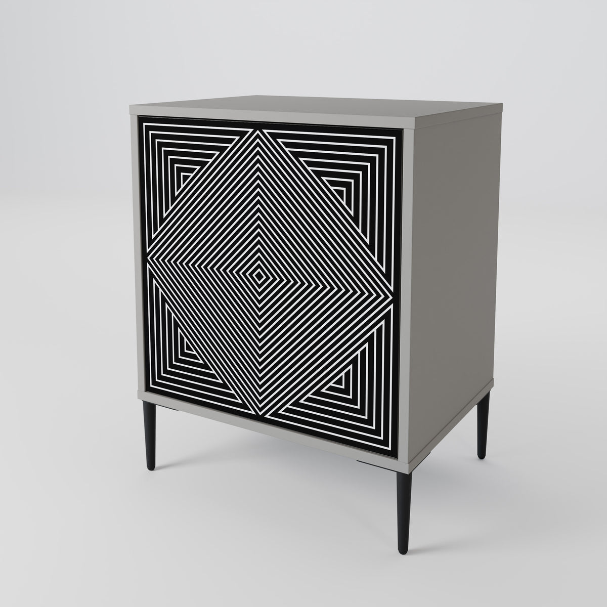 POLYGON ILLUSION Skänk med en dörr