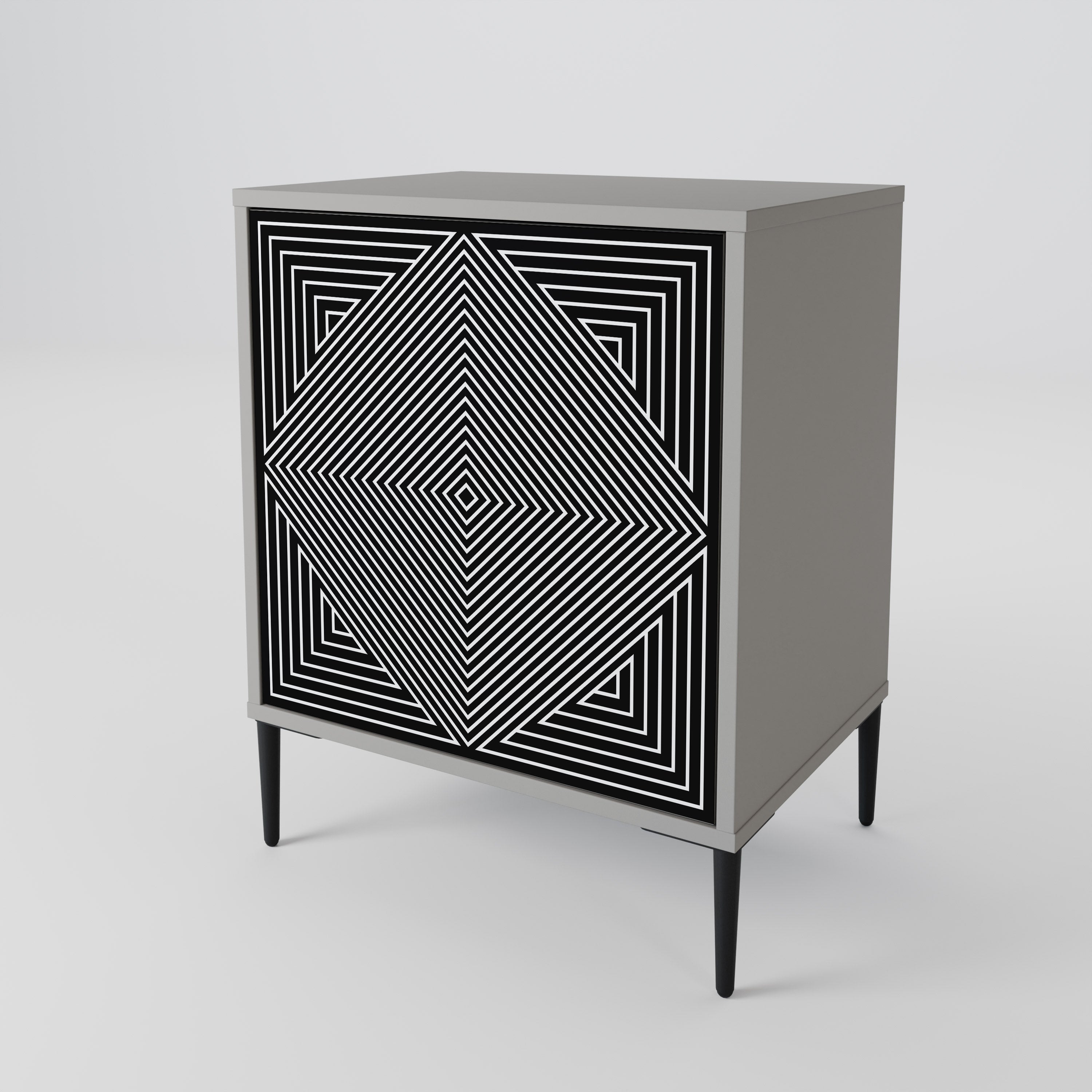 POLYGON ILLUSION 1-Door Sideboard