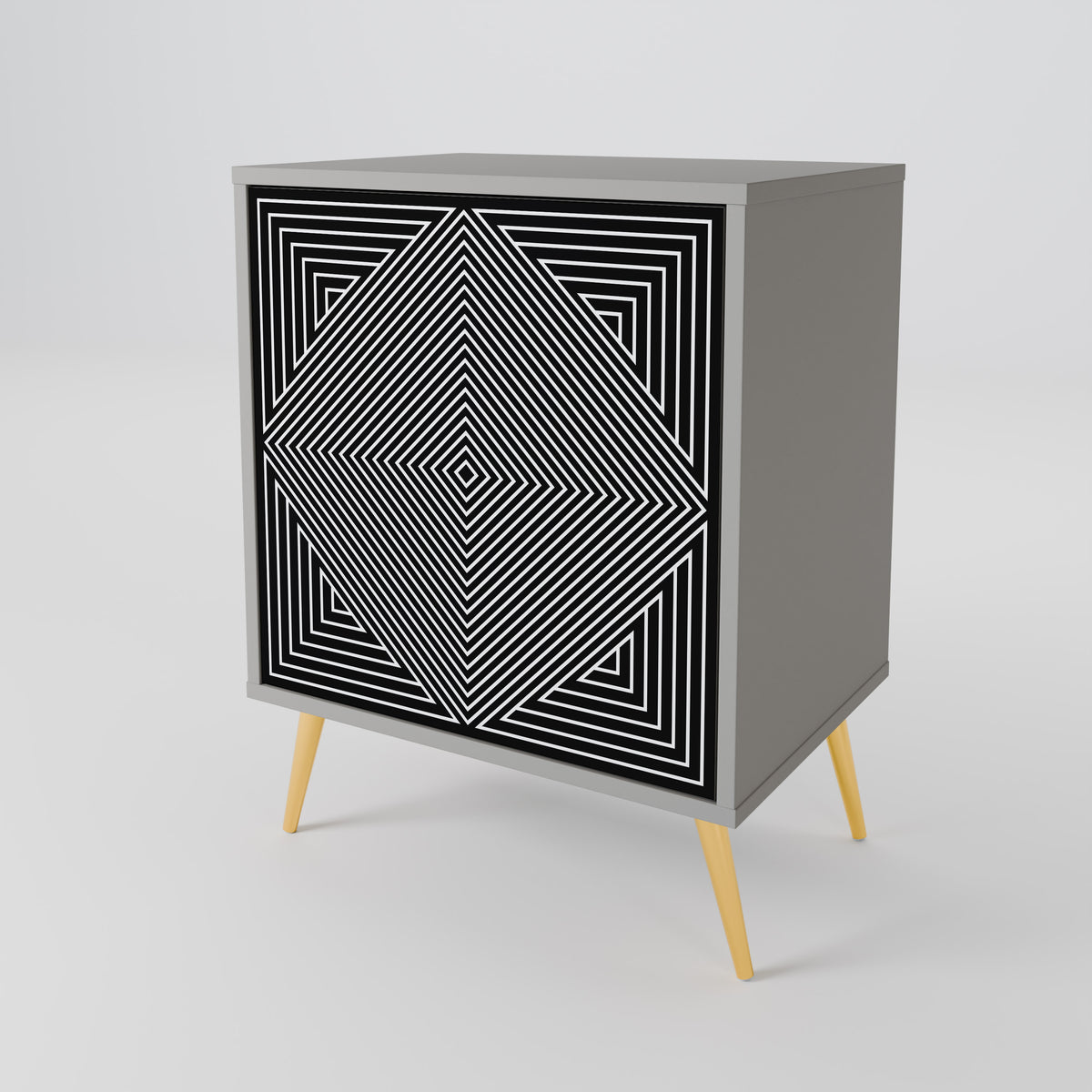 POLYGON ILLUSION Skänk med en dörr