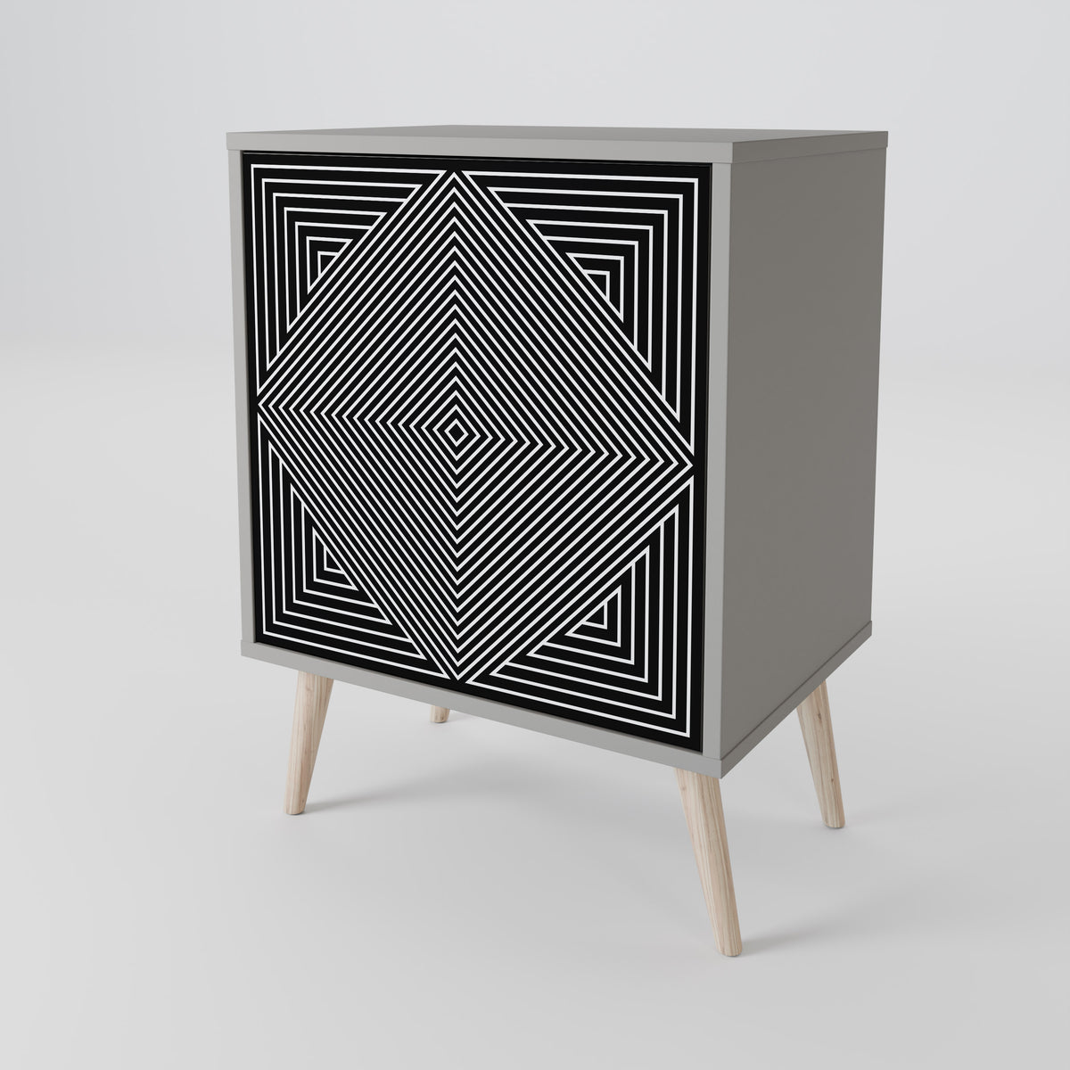 POLYGON ILLUSION Skänk med en dörr