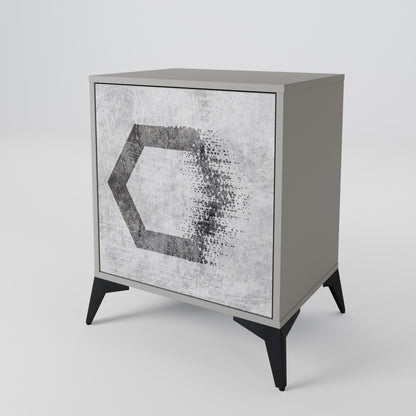 HEXAGONAL FIGURES Skänk med en dörr