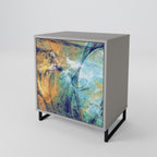 ABSTRACT THOUGHTS 1-Door Sideboard in Grey Finish