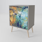ABSTRACT THOUGHTS 1-Door Sideboard in Grey Finish