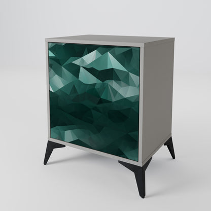 POLYGONAL FLOATING Skänk med en dörr